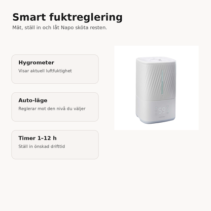 Lanaform Napo – luftfuktare med varm & kall dimma